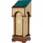 Аналой деревянный одинарный №3 с золочеными элементами